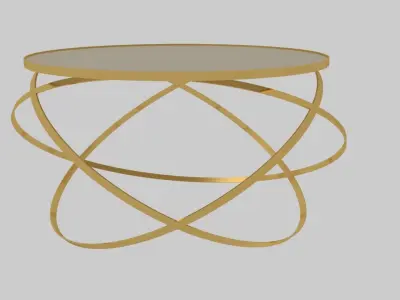 Modern Coffee Table Furniture Low-poly 3D model