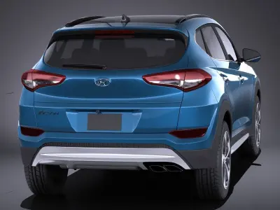 Hyundai Tucson 2017 VRAY 3D model