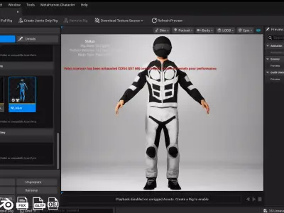 motocross biker dirt -clothyfic outfit Low-poly 3D model