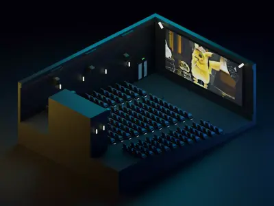 Low Poly Isometric - Cinema Free low-poly 3D model