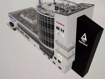 Nurburgring Racetrack Ravenol Media Center  3D model