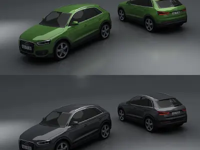 Audi Q3 Low-poly 3D model