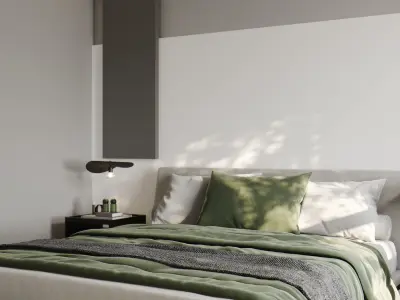 Bedroom interior scenes 3D model 22