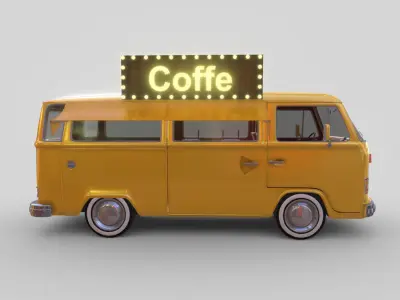 Caffee Van Car 3D model