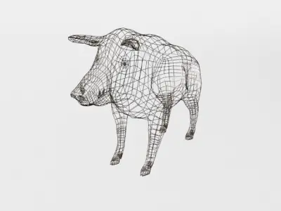 Wild Pig Low-poly 3D model