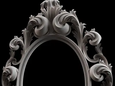 mirror ornate frame 3D model