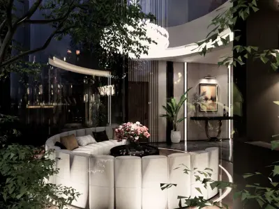 Luxury lobby for a villa 3D model