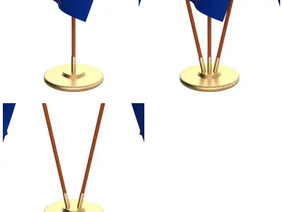 Nevada Flag Pack 3D model