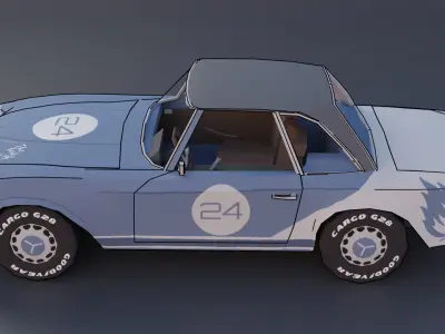 Mercedes Benz SL 280 Low-poly 3D model