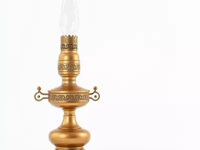 Vintage Brass Lamp model pack Low-poly 3D model