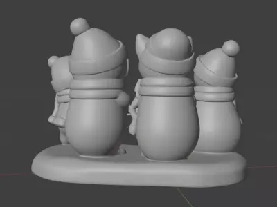 Christmas themed figuries 3D print model