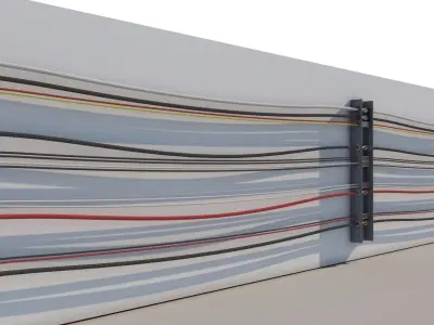 Cables and Transformers Low-poly 3D model