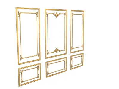 Plaster decorative frame  017 3D model