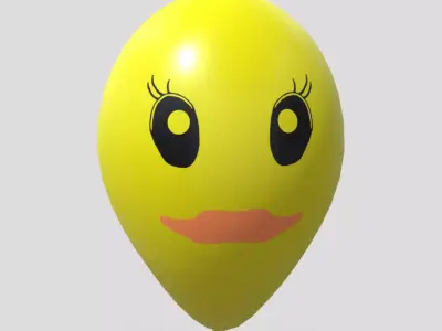 Balloon 2 duck face Low-poly 3D model
