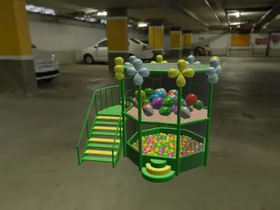 Children s Ball Pit 3D model Low-poly 3D model