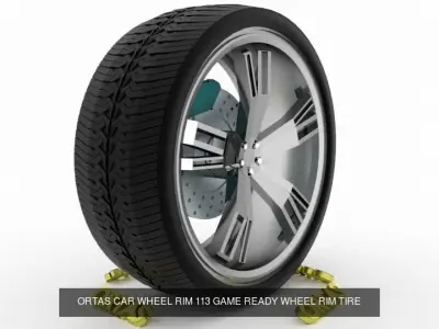 ORTAS CAR WHEEL RIM 111-112-113-114-115 GAME READY WHEEL 3D Model Pack