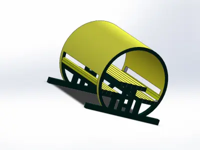 Kamelya circular bench with seat 3D print model