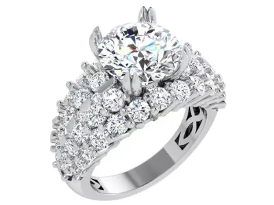 Round Diamond Ring 4385 3D print model