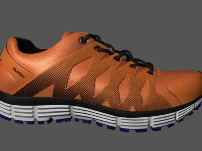 SportShoe orange running shoe 3D model