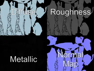 Crystal Shard Model Pack  Realistic Detailed Collection Low-poly 3D model