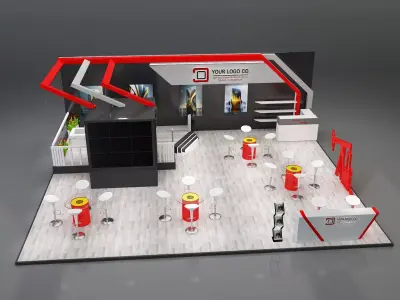 Booth Exhibition Stand a226 3D model