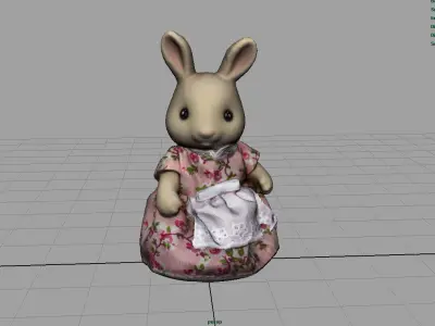 Rabbit Mother Low-poly 3D model