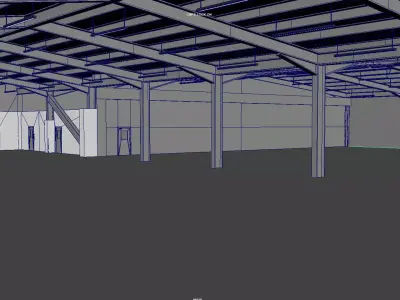 Modern Storage Facility Scene High Quality 3D Asset Low-poly 3D model