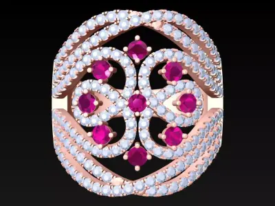 Diamond Ring - Womens Rings - N3511 3D print model