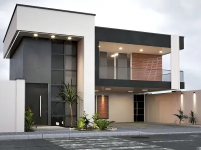 Villa house design  duplex - 101 3D model