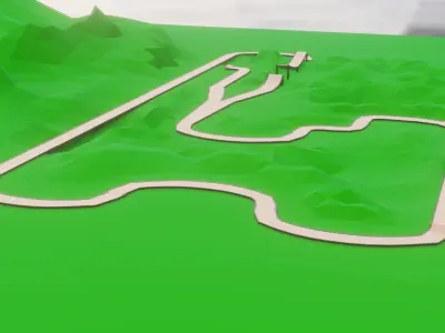 Race Track Construction Kit  Low-poly 3D model