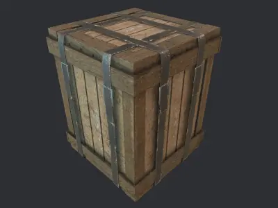 Cargo Crates PBR Low-poly 3D model