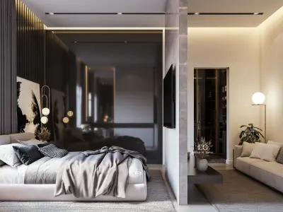 Modern Master Bedroom 3D model