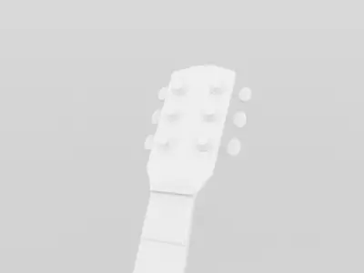 Acoustic guitar 3D model