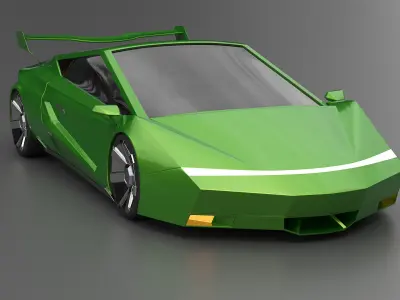 self-made racing car model 3D model