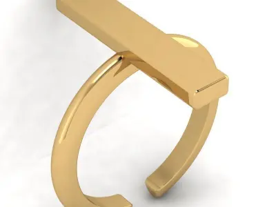 3d-model fashion simple ring 3D print model