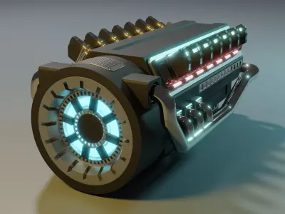 3D model Futuristic sci-fi engine 3D model