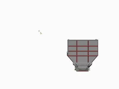 Bunkers with chutes for concrete batching plant 3D model
