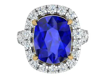 Cushion Halo Ring 4382 3D print model