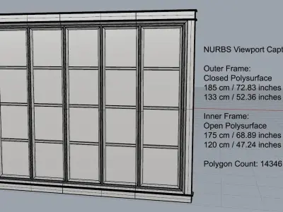 Big Rectangular Window 3D model