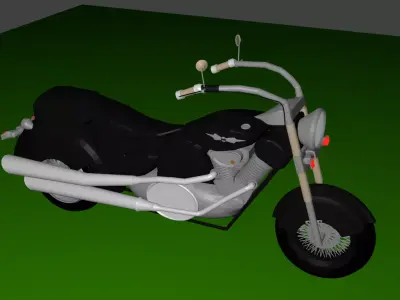 Motocicleta motorcycle Low-poly 3D model