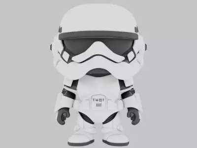 Stylized Stormtrooper Low-poly 3D model