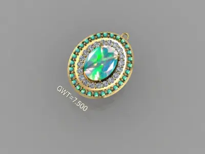 FASION PENDANT 3D model 6