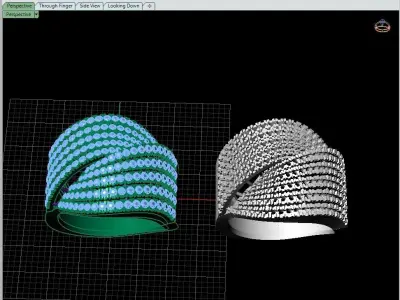 Ring twisted  3D print model
