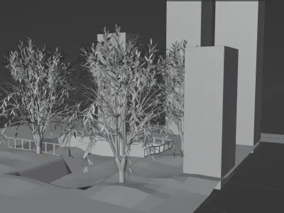 Pocket Park Free low-poly 3D model