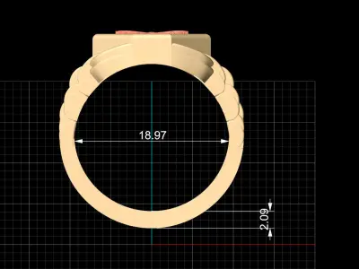 Marijuana ring silver gold jewelry printable 3D model 3D print model