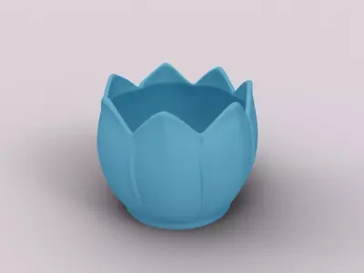 Decorative Lily Succulent Pot 3D print model