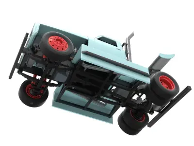 Big Rig Racing Semi truck Scale 1 to 25 3D print model