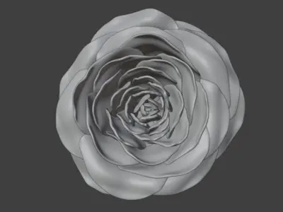 Floral Rose Candle STL 3D Printable Candle Mold Design 3D print model