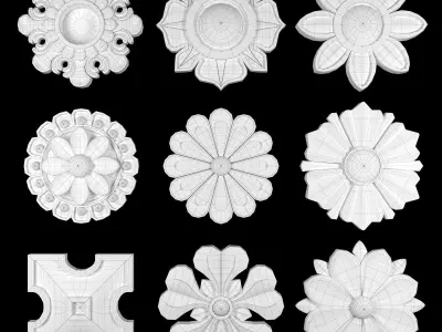 Ornament Element Pack 06 3D model