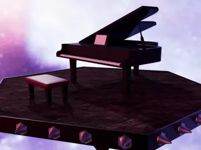 Piano Low-poly 3D model